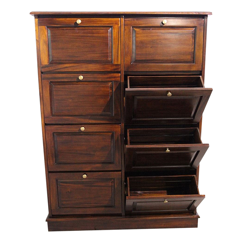 Solid Mahogany Wood  Shoe  Hall Cabinet  Rack Storage Organiser