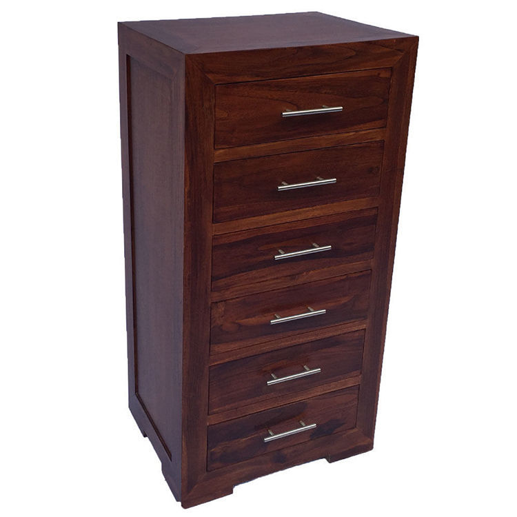 Solid Wood Bedroom Tallboy/Chest with 6 Large Drawers Combination of