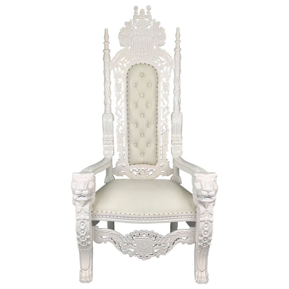 solid mahogany lion king  throne chair