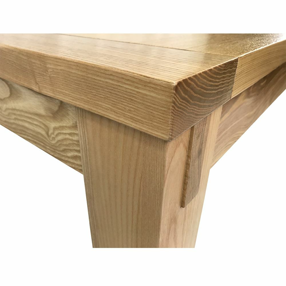Solid Ash Timber Wood Rectangular Dining Table 2m Antique Reproduction