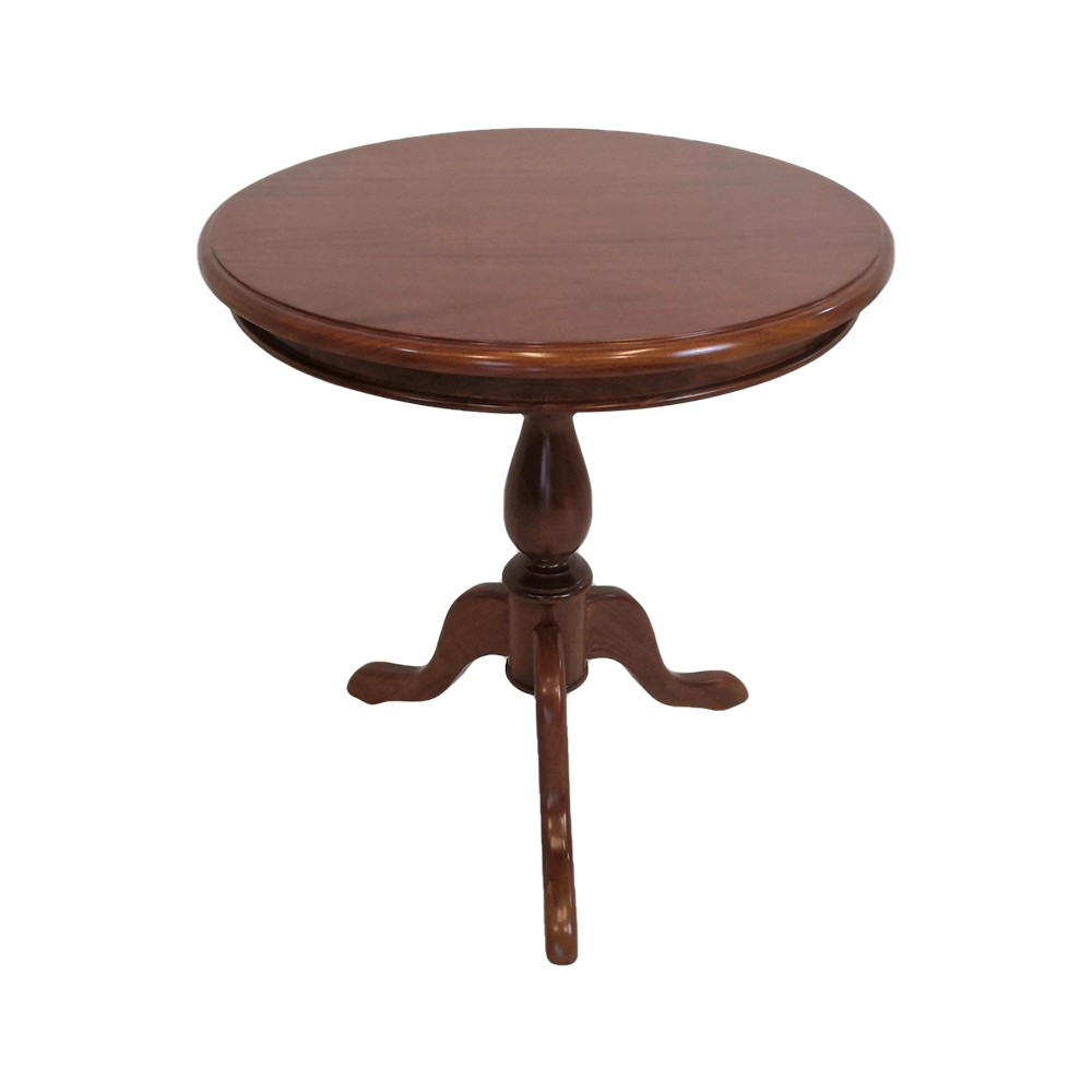 Antique Style Mahogany Timber Reproduction Multi Sizes Round Wine Side Table