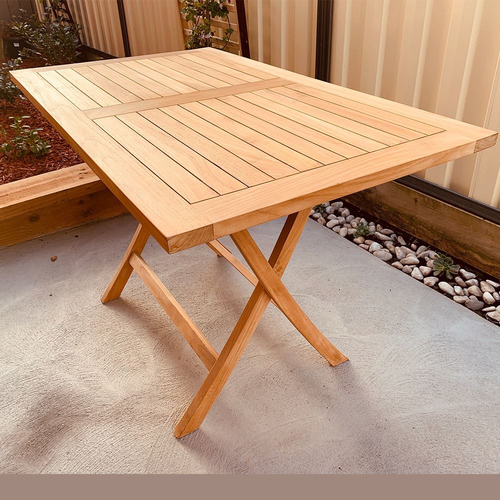 Teak wood folding table deals