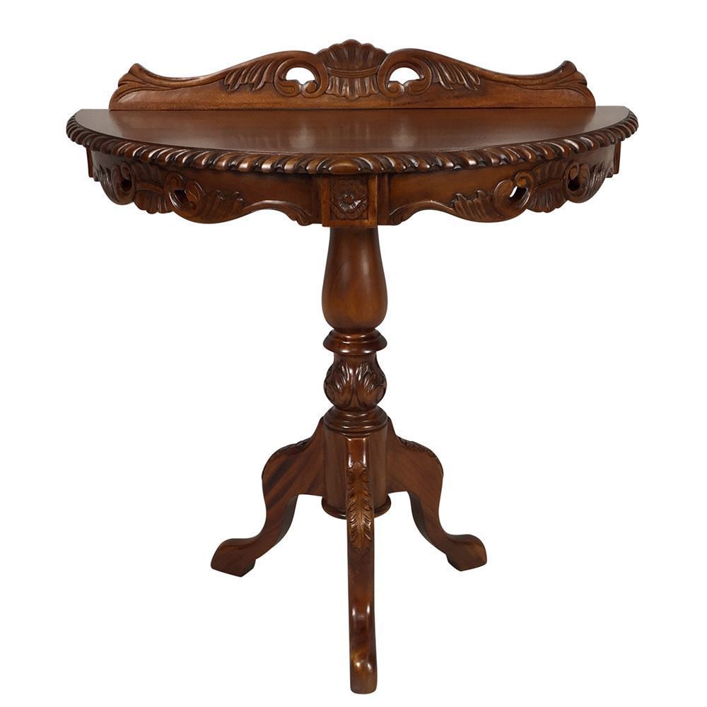 Antique half shop moon table