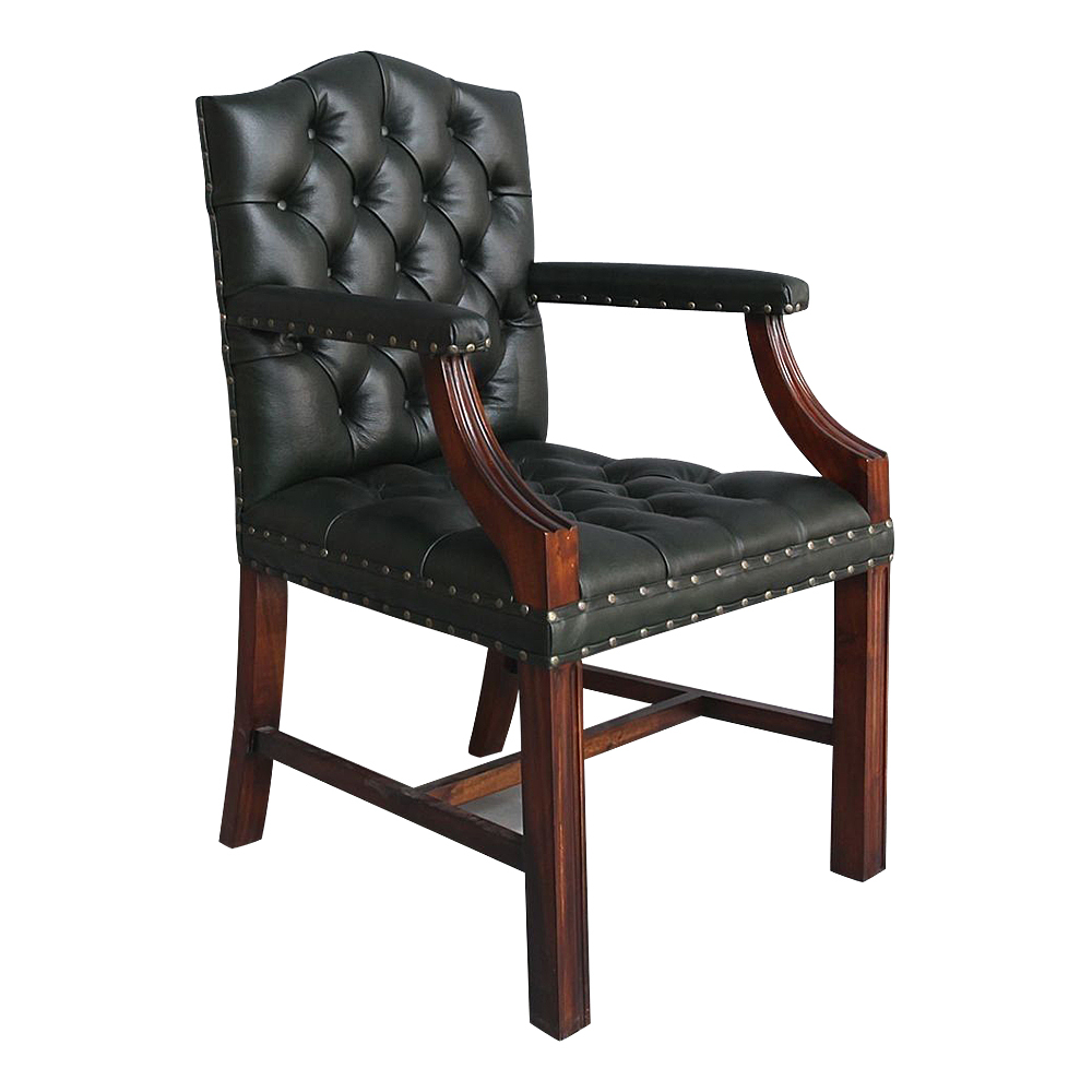 Solid Mahogany Wood Office Chair Antique Style Classic Office