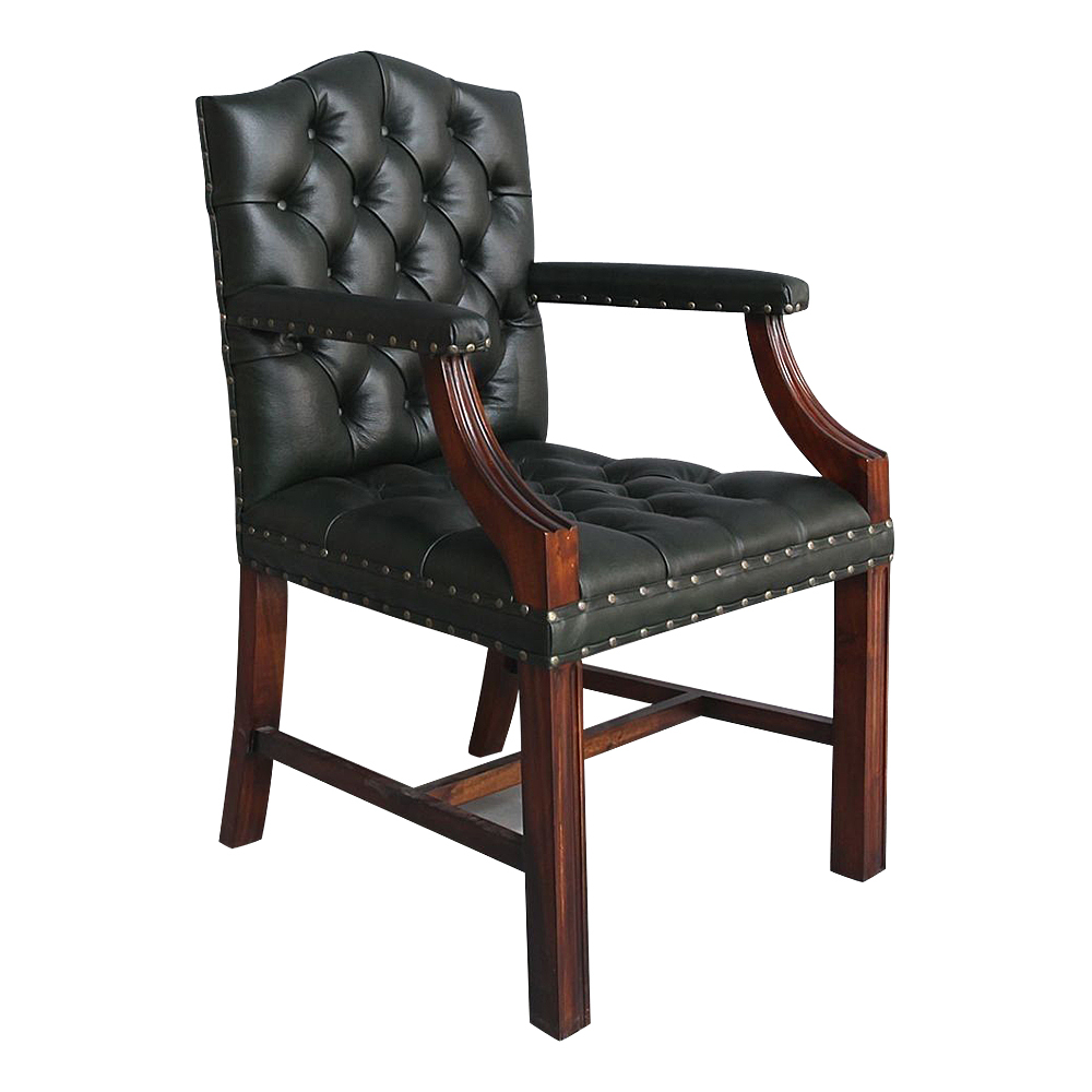 Solid Mahogany Wood Office Chair Antique Style Classic Office Chair