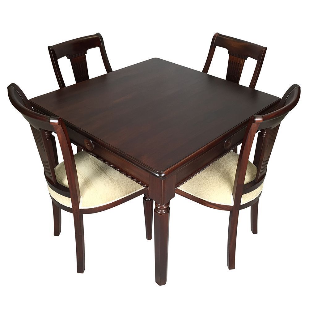 Mahogany Square Dining Table And Chairs 110cm