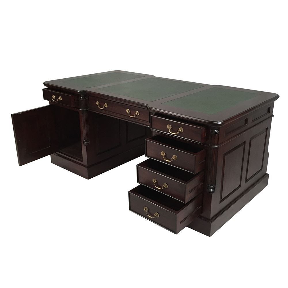 Antique Style Mahogany Office Furniture Wood Executive Partners