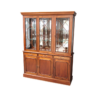 Solid Mahogany Timber 3 doors Bookcase / Display Cabinet