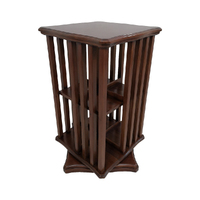 Mahogany Wood Edwardian Style Revolving Bookcase / Bookshelf