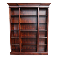 Solid Mahogany Wood Reproduction Victorian Style Large Bookshelf