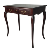 Solid Mahogany Wood Small Desk with 2 Drawers / Hall Table