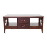Solid Mahogany Wood Large 4 Drawers Coffee Table