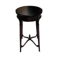 Solid Mahogany Wood Round Lamp / Side Table 