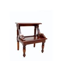 Solid Mahogany Wood 2 Step Library Ladder