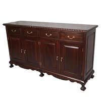 Solid Mahogany Wood 4 Door Buffet