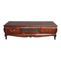 Solid Mahogany Wood Queen Ann TV Cabinet 