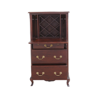 Solid Mahogany Wood Drink Cabinet Bottle Holder 