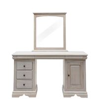 Mahogany Wood Lily Dressing Table & Mirror