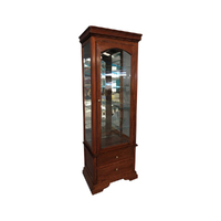 Solid Mahogany 1 Door  Reproduction Display Cabinet