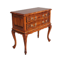 Mahogany Wood 2 Drawers Queen Anne Chest of Drawers