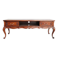 Solid Mahogany Wood Queen Ann TV Cabinet /180cm