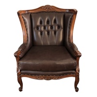 Solid Mahogany Wood French Sofa Chair 
