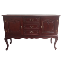 Solid Mahogany Wood 2 Door Queen Ann Buffet 