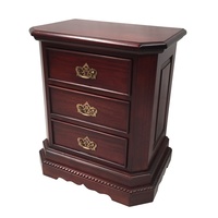 Mahogany Wood Chunky Bedside Table