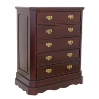 Mahogany Wood victoria Chest of Drawers Long and Slim Design