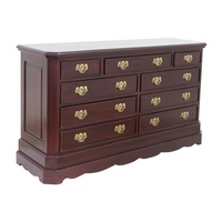 Mahogany Wood Chest of Drawers With 9 Drawers 