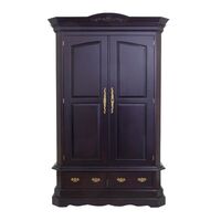 Solid Mahogany Wood Victorian  2 Door & 2 Drawers Wardrobe
