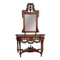 Solid Mahogany Wood Ursula Hall Table & Mirror