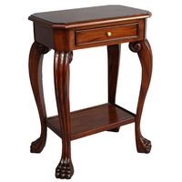 Solid Mahogany Wood Hand Carved Chippendale Console Table