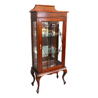 Solid Mahogany 1 Door Display Cabinet / Vitrine