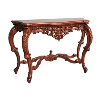 Solid Mahogany Wood Hand Carved Getrude Hall/Console Table
