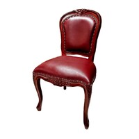 Solid Mahogany Wood Antique Reproduction French Style Dining Chair 