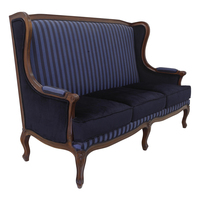 Solid Mahogany Wood 3 Seater Anna Laura Sofa
