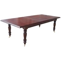 Solid Mahogany Wood Butterfly Extension Dining Table