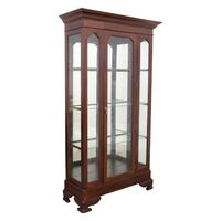 Solid Mahogany Wood Large Vanessa Reproduction Display Glass Cabinet