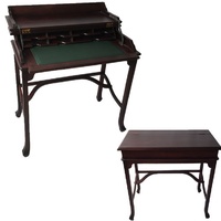 Mahogany Wood Writing Desk with Lift Top