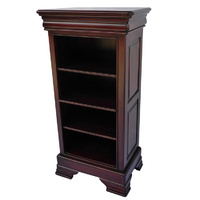 Solid Mahogany Wood Bookcase with 4 Shelves