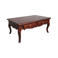 Solid Mahogany Wood French Coffee Table with 4 Drawers/110