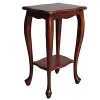 Solid Mahogany Wood Curved Leg Side Table