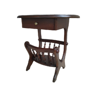 Solid Mahogany Wood Regency Magazine Rack