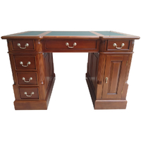 Solid Mahogany Home Office Desk 6 drawers Antique Reproduction Design