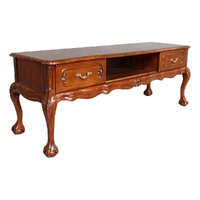 Solid Mahogany Wood Chippendale TV Cabinet / Pre-Order