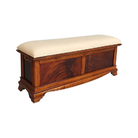Mahogany Wood Large Storage/Blanket Box & Ottoman