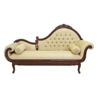 Solid Mahogany Wood Reproduction Colonial Style Large Ferrera Sofa
