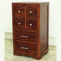 Teak Wood Side Table with Drawers Chest