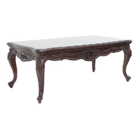 Solid Mahogany Wood Hand Carved French Coffee Table 